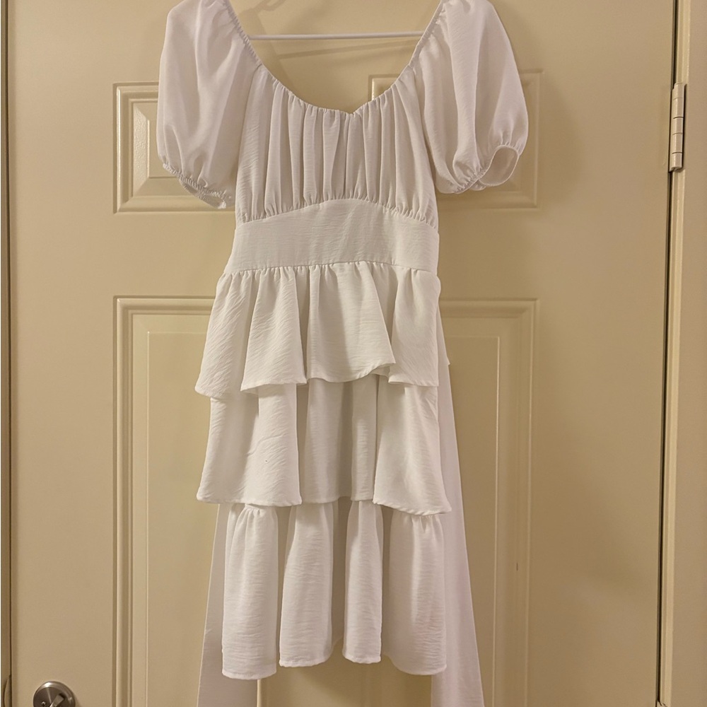 White Tiered Dress